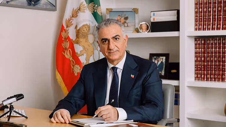 Reza Pahlavi at Desk
